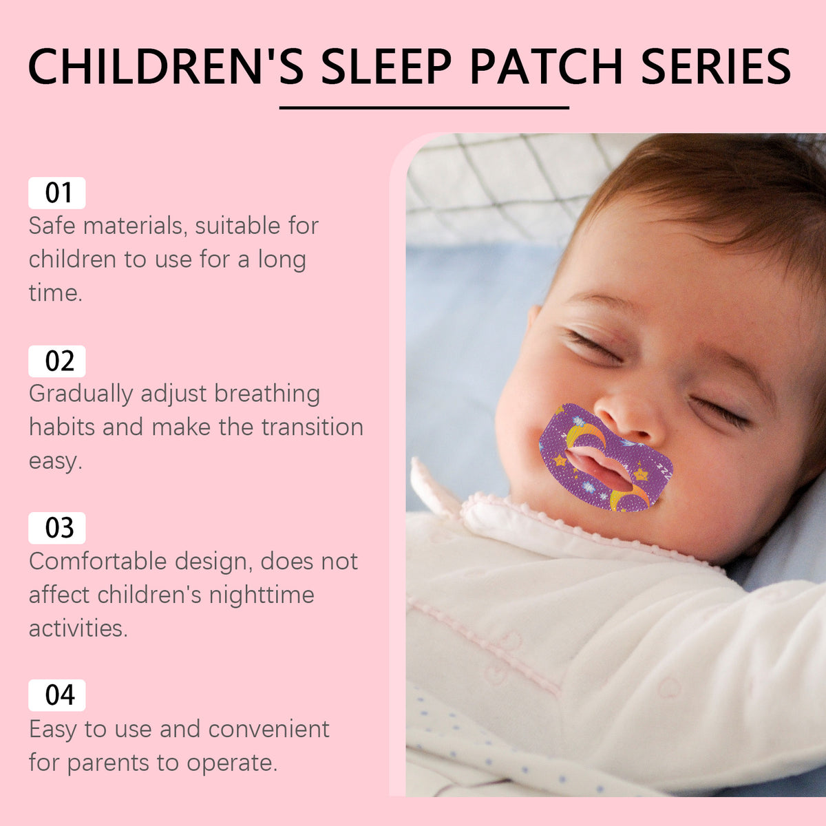 Children's Adhesive Mouth Patches - 3 Stages