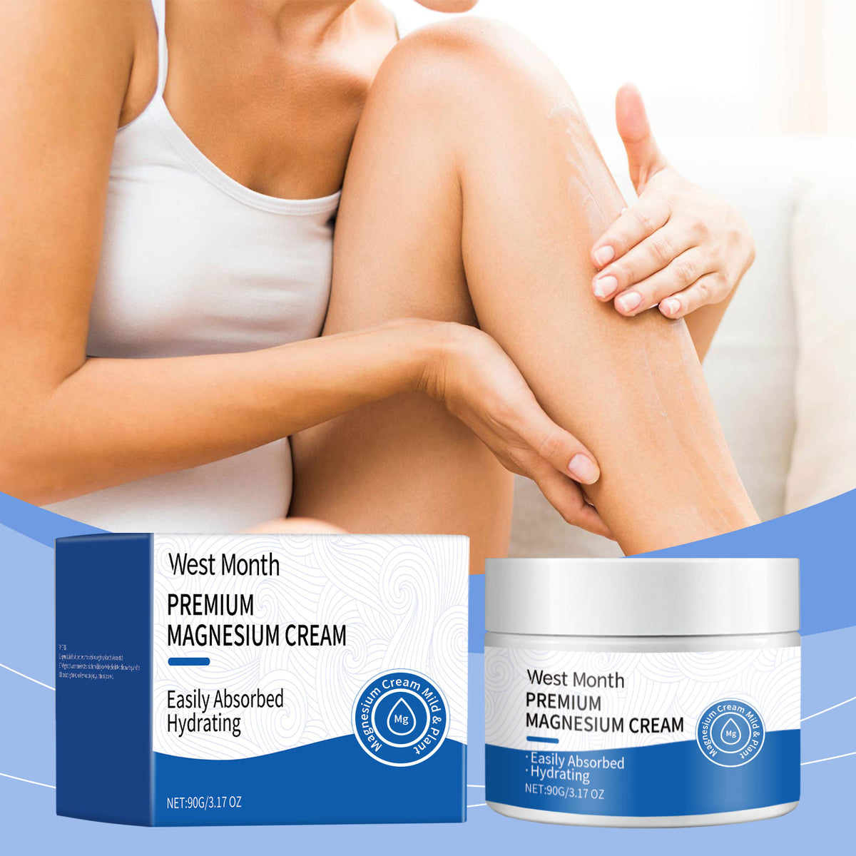 Lavender Magnesium Body Cream with Aloe & Vitamin E