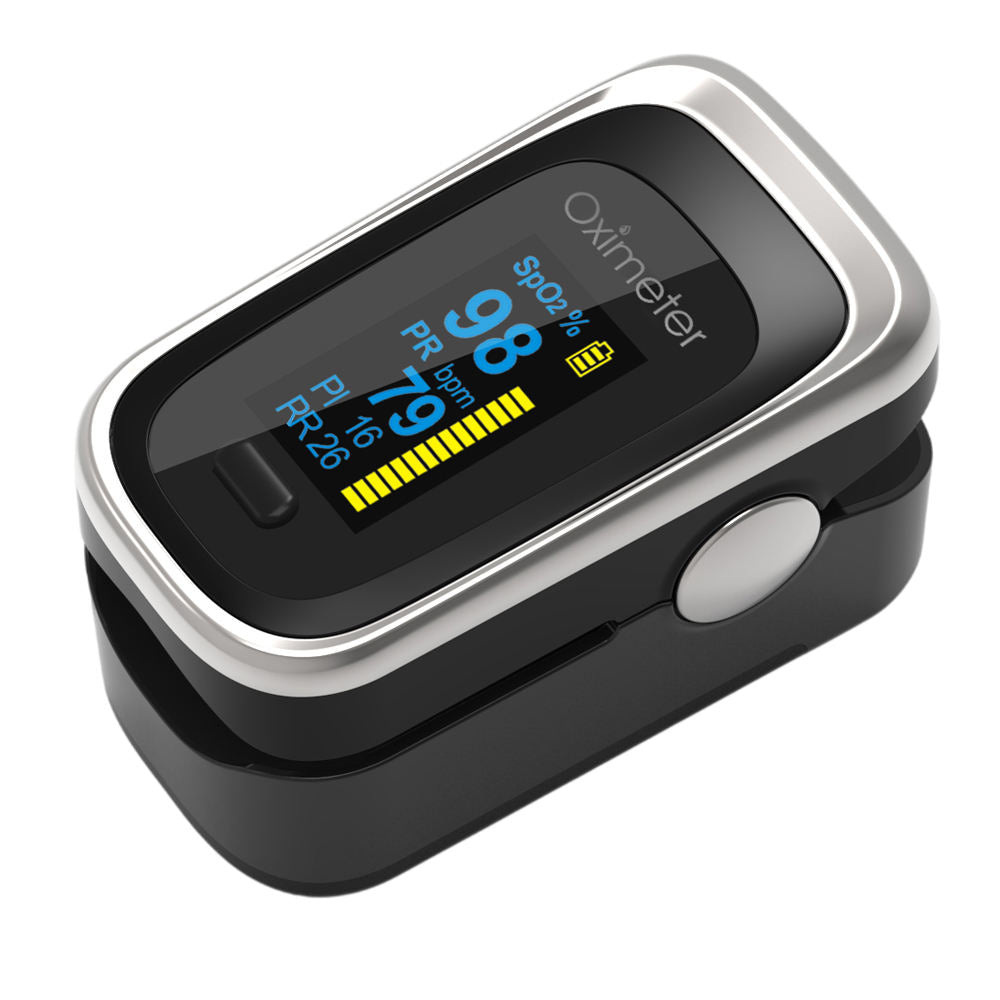 Fingertip Pulse Oximeter with SpO2 & Respiratory Rate