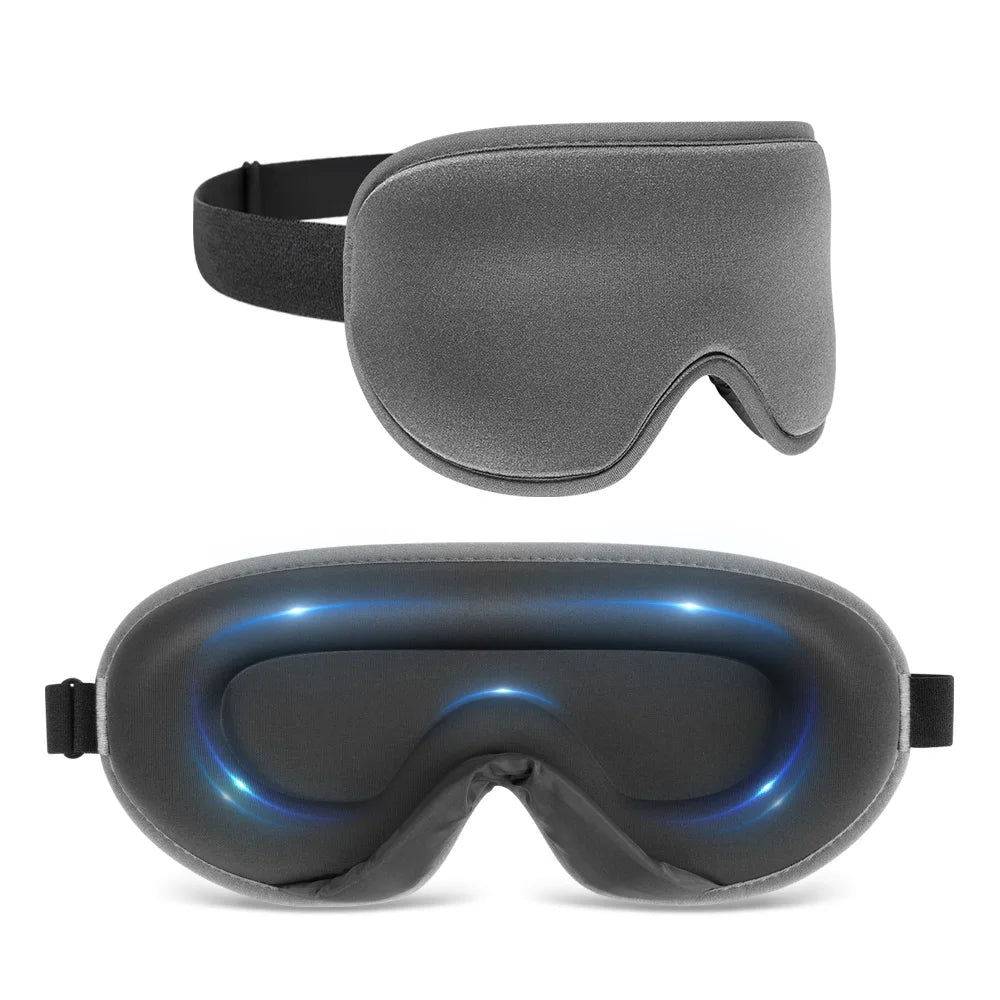 3D Contoured Cup Sleeping Eye Mask & Blindfold Soft Comfort Eye Shade Cover Night Sleep Mask for Blocking Out Light