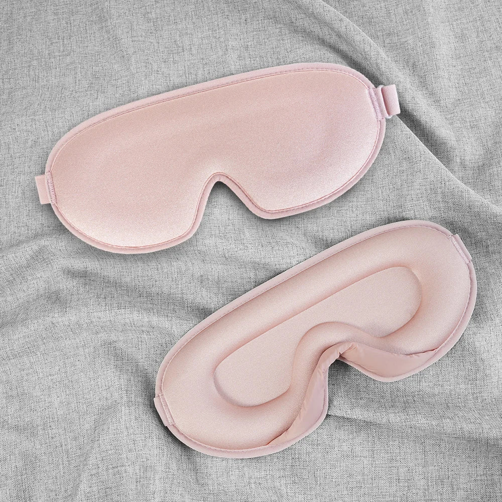 3D Contoured Cup Sleeping Eye Mask & Blindfold Soft Comfort Eye Shade Cover Night Sleep Mask for Blocking Out Light