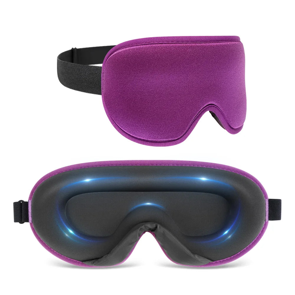 3D Contoured Cup Sleeping Eye Mask & Blindfold Soft Comfort Eye Shade Cover Night Sleep Mask for Blocking Out Light