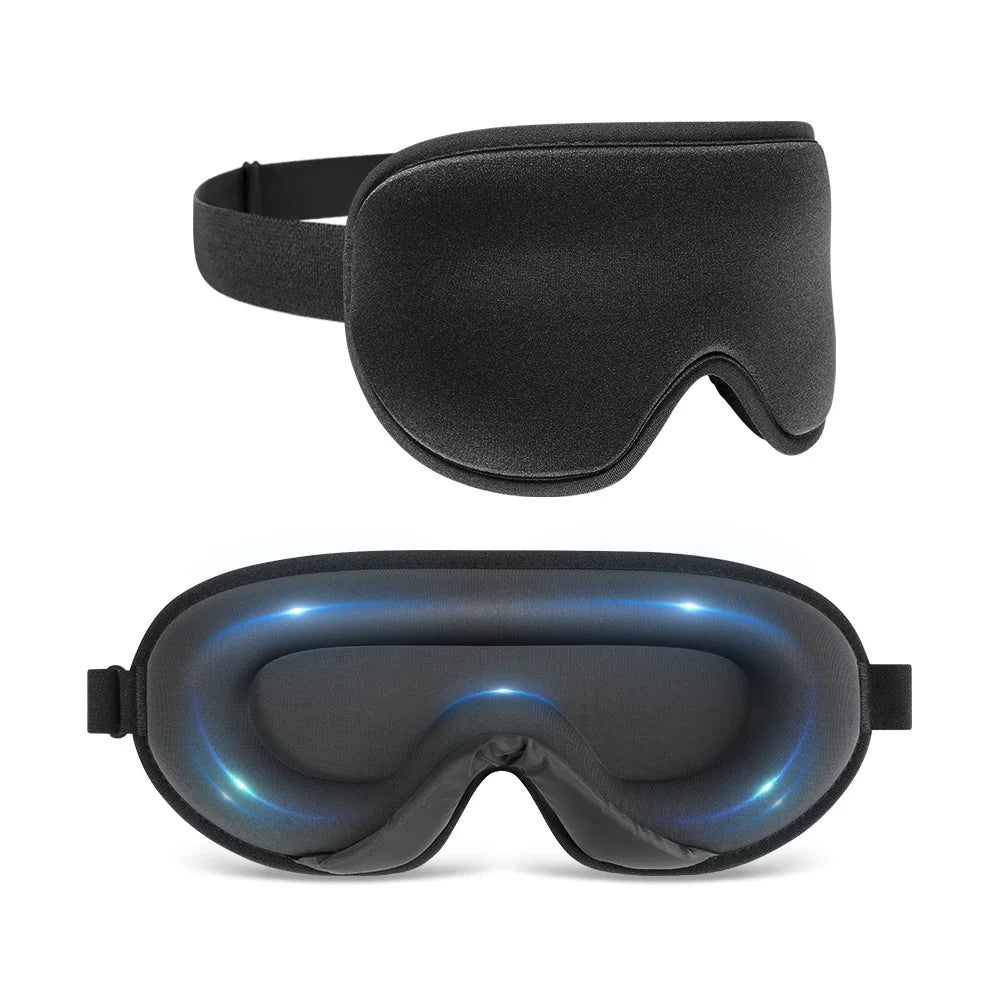 3D Contoured Cup Sleeping Eye Mask & Blindfold Soft Comfort Eye Shade Cover Night Sleep Mask for Blocking Out Light