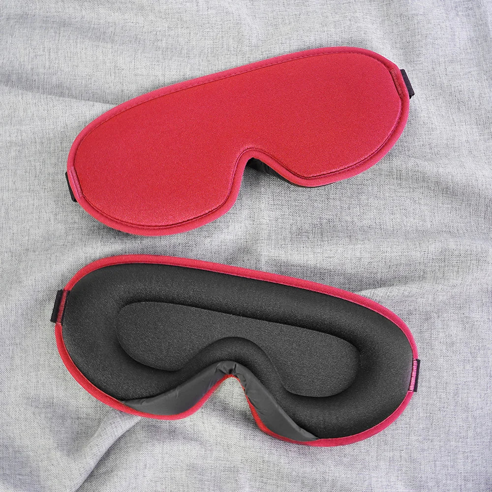 3D Contoured Cup Sleeping Eye Mask & Blindfold Soft Comfort Eye Shade Cover Night Sleep Mask for Blocking Out Light