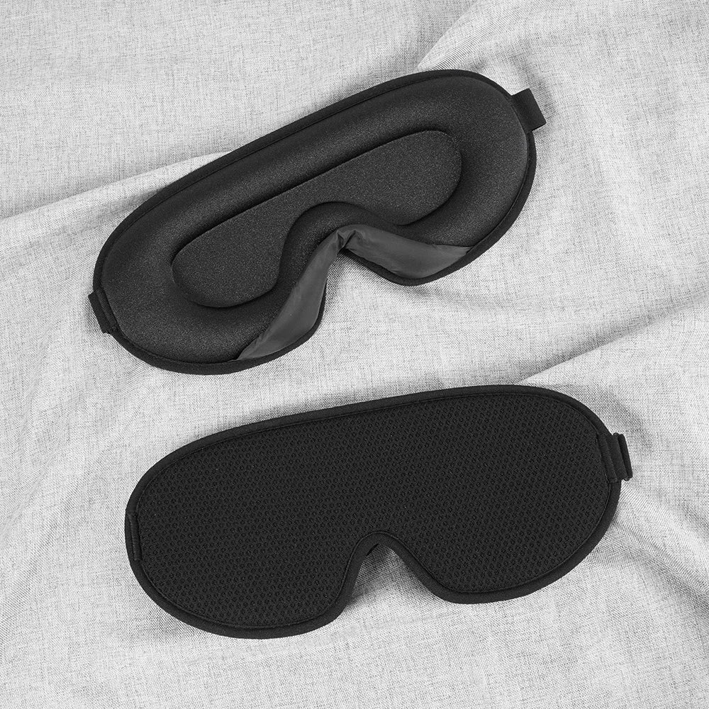 3D Contoured Cup Sleeping Eye Mask & Blindfold Soft Comfort Eye Shade Cover Night Sleep Mask for Blocking Out Light