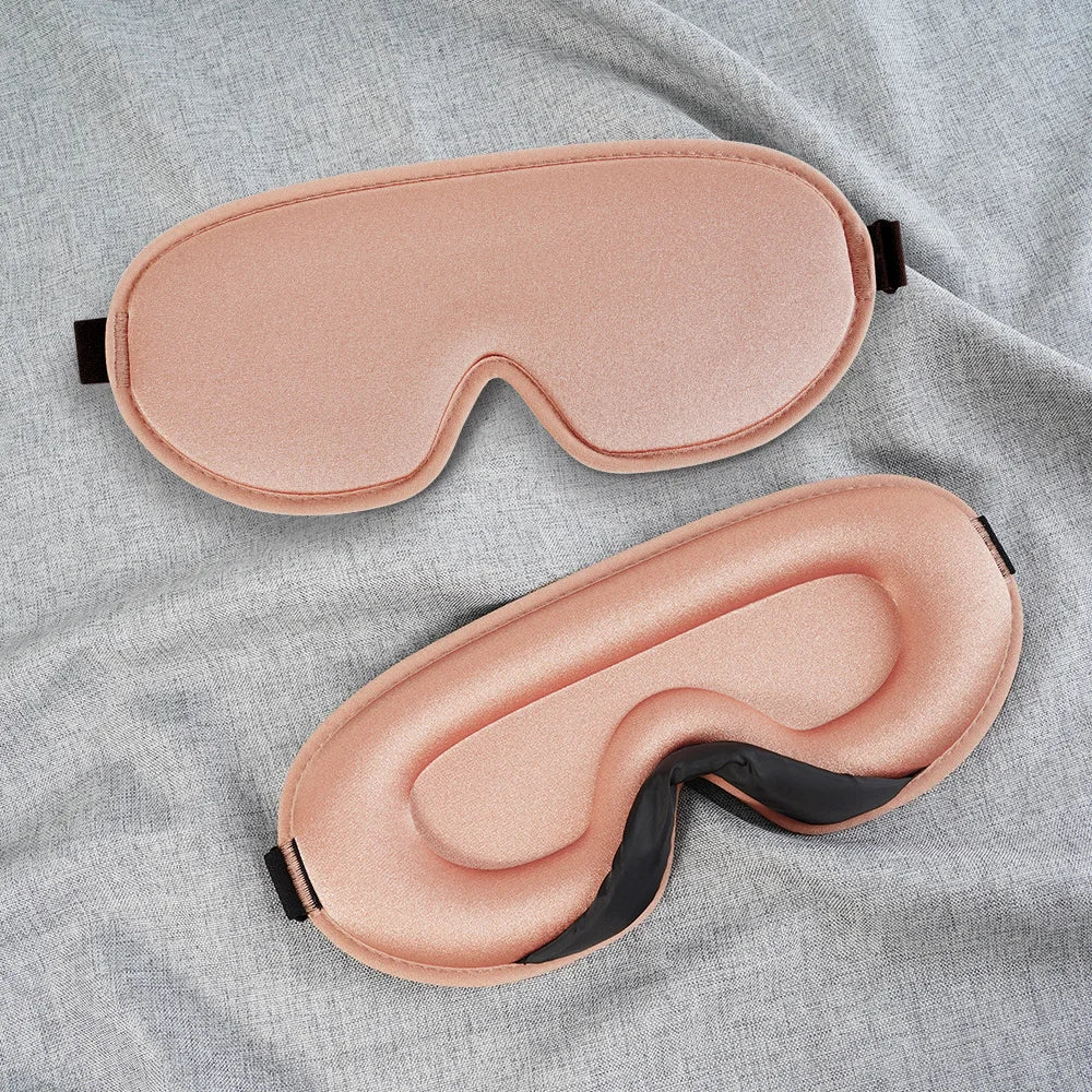 3D Contoured Cup Sleeping Eye Mask & Blindfold Soft Comfort Eye Shade Cover Night Sleep Mask for Blocking Out Light
