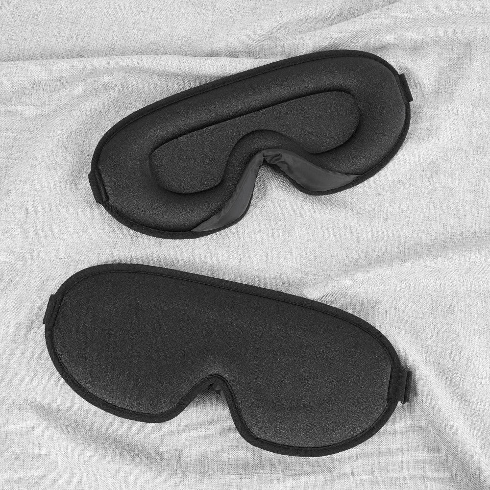 3D Contoured Cup Sleeping Eye Mask & Blindfold Soft Comfort Eye Shade Cover Night Sleep Mask for Blocking Out Light