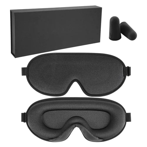 3D Contoured Cup Sleeping Eye Mask & Blindfold Soft Comfort Eye Shade Cover Night Sleep Mask for Blocking Out Light