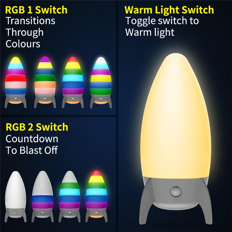 RGB Rocket Bedside Night Light