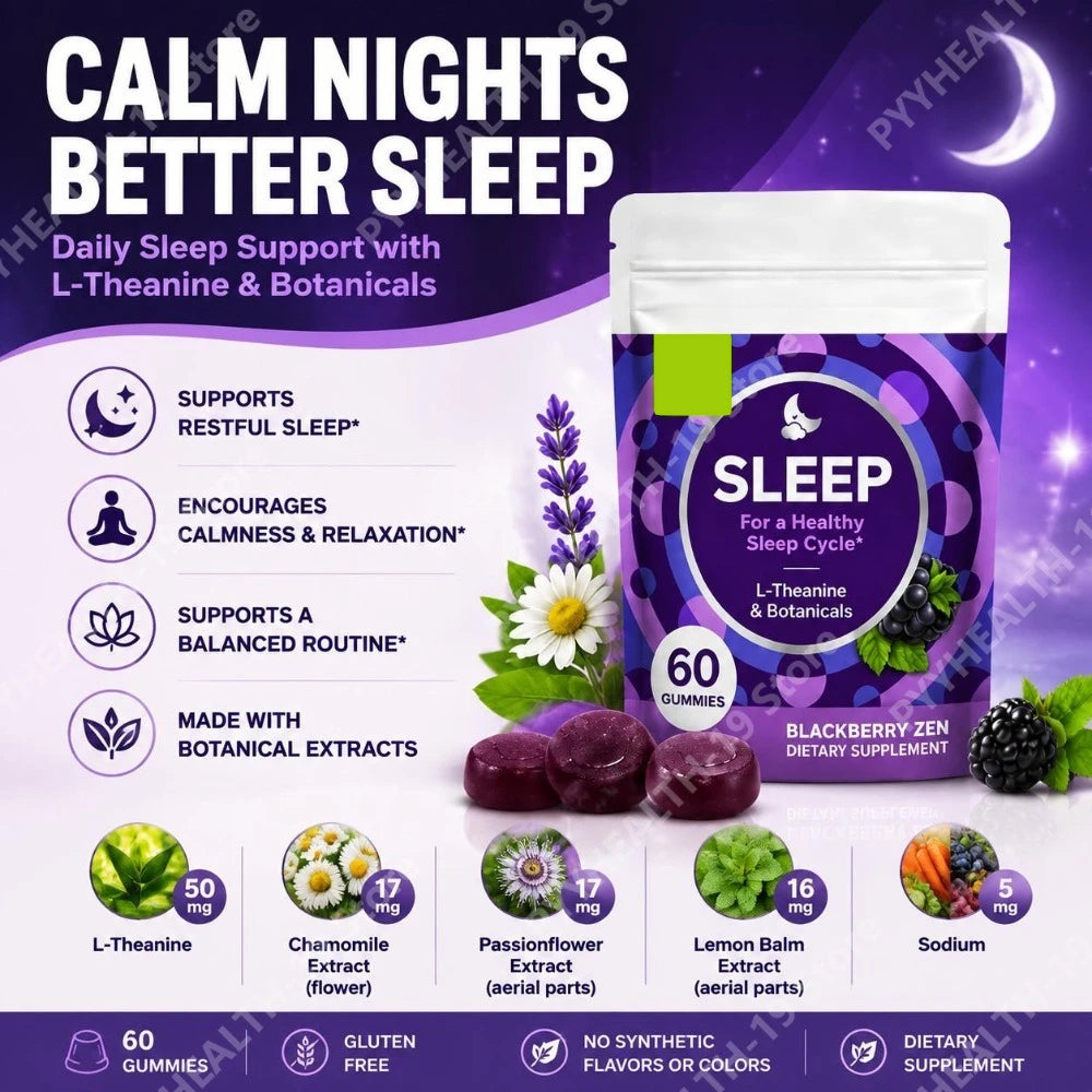 L-Theanine Botanical Sleep Gummies - 60 Count