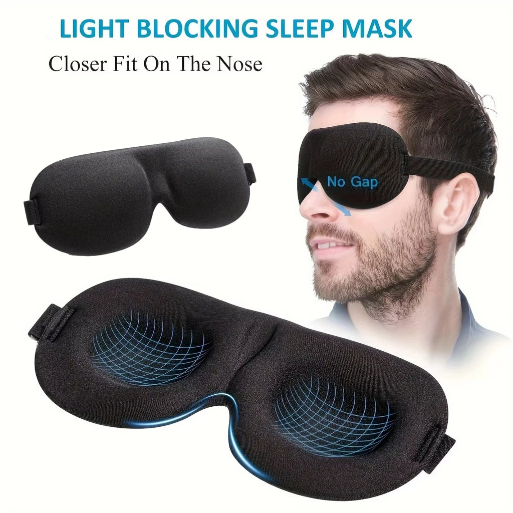 3D Contoured Sleep Mask for Back & Side Sleepers