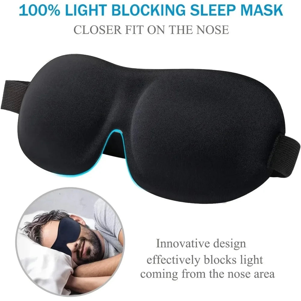 3D Sleep Mask | Soft Memory Foam | Lightweight Travel Eye Mask