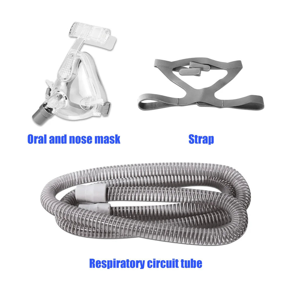 CPAP Full Face Mask Auto CPAP BiPAP With Headgear Headband Use for Cushion Travel Sleep Aid Anti Apnea Snoring Medical Air Breat