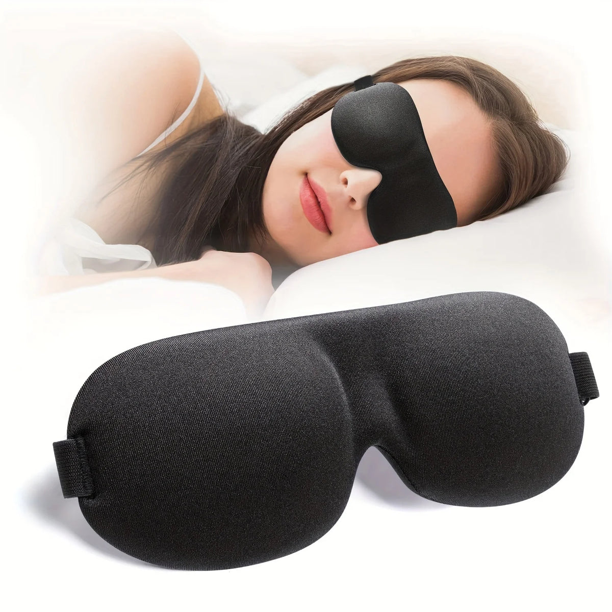 3D Contoured Sleep Mask for Back & Side Sleepers