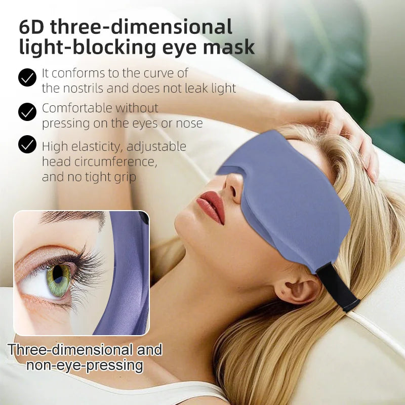 6D Sleep Mask | Memory Foam | Blackout Blindfold Eye Cover