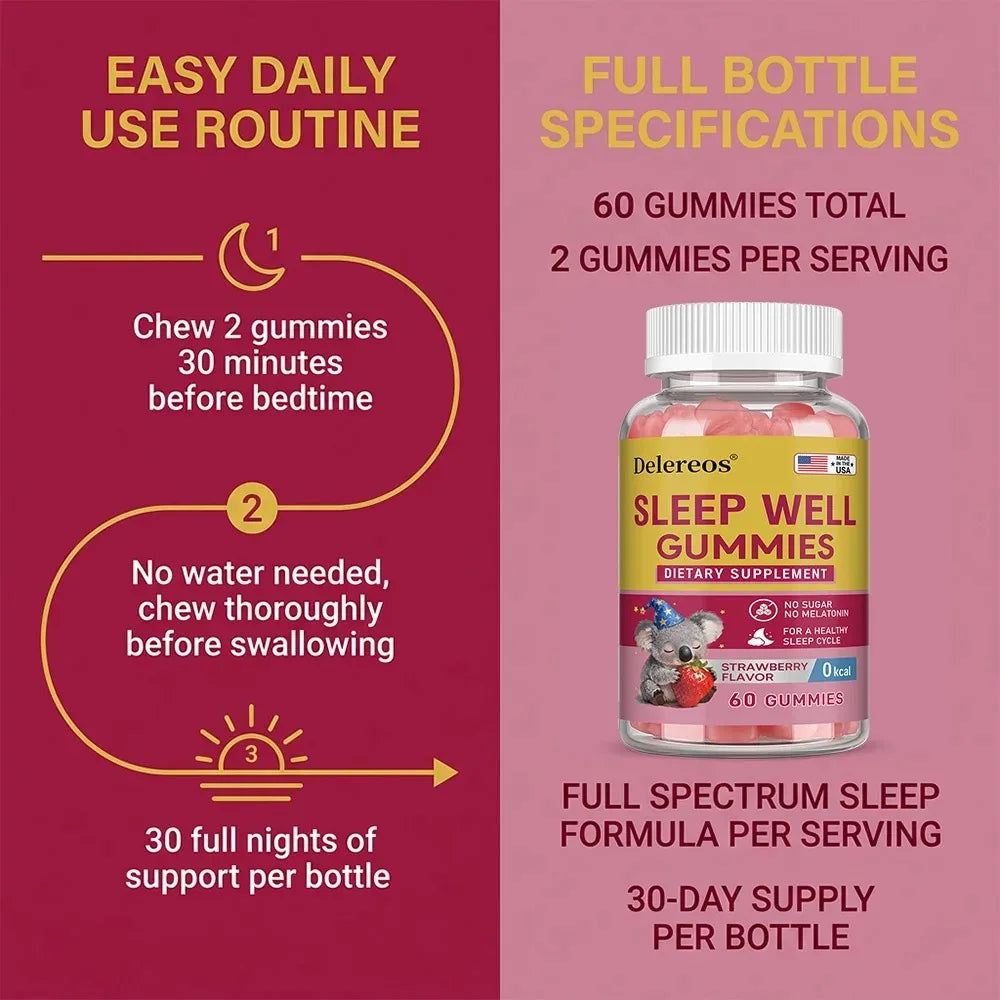 Vegan Sleep Support Gummies - 60 Count