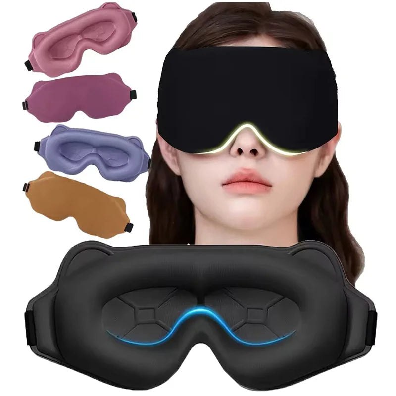 3D Sleep Mask | 100% Blackout | Weighted Memory Foam | Eyelash Friendly