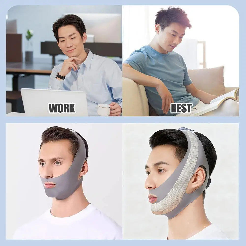 Sleep Eye Mask with Adjustable Chin Support Strap