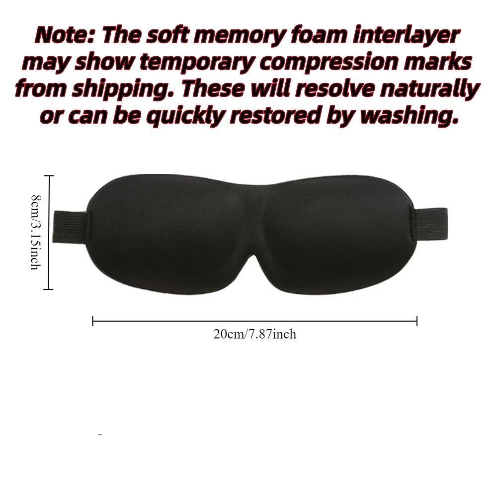 3D Sleep Mask | Soft Memory Foam | Lightweight Travel Eye Mask