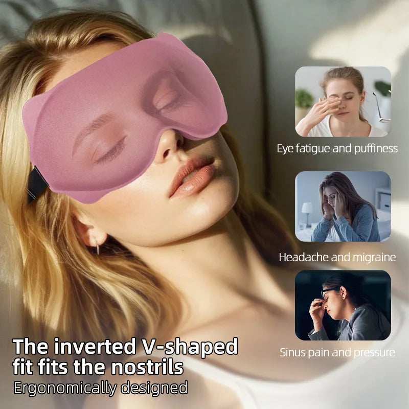 6D Sleep Mask | Memory Foam | Blackout Blindfold Eye Cover