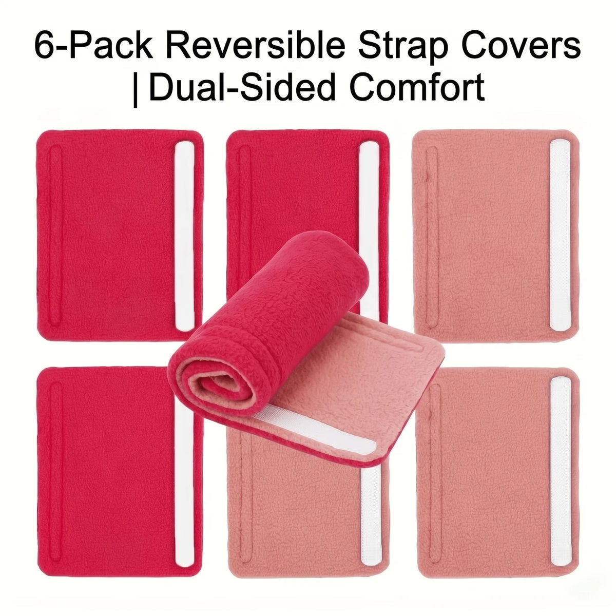 Pap Mask Cover 6-Piece Set with Mask Pads Cpap Comfort Pads Cpap Mask Cover Compatible with Full Face Masks to Reduce Headband Pressure and Cheek Pressure Marks, Extend Usage Time