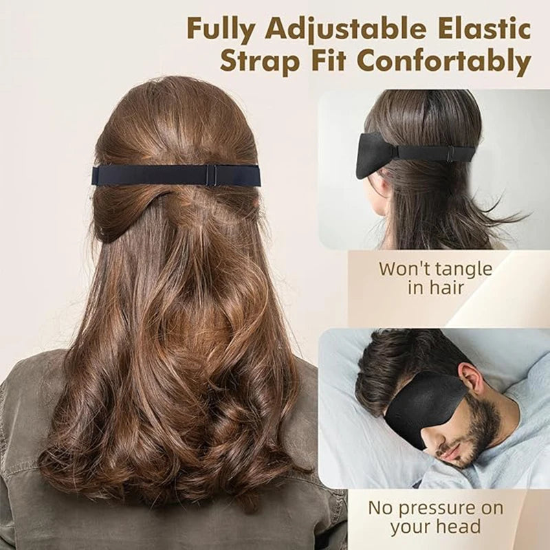 3D Contoured Weighted Sleep Mask for Side Sleepers