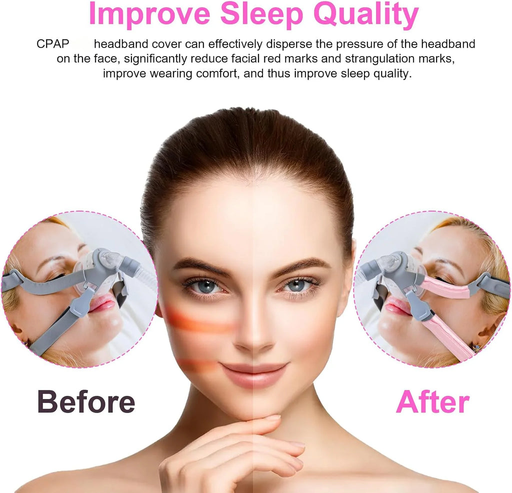 CPAP Headgear Strap Covers | Reusable Mask Pads | Prevents Skin Marks