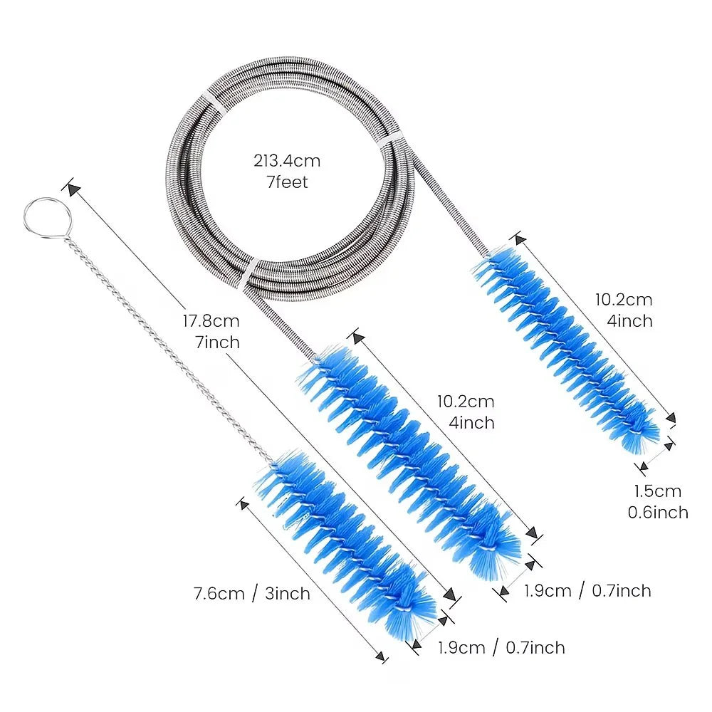 Cpap Cleaning Kit, Used for Cleaning Tubing, Masks, Headgear, and Straps, 1 Tubing Cleaning Brush, 1 Cpap Hook, 1 Foldable Washbasin, Cpap Supplies, Compatible with Standard Tubes with a Diameter of 15-22mm