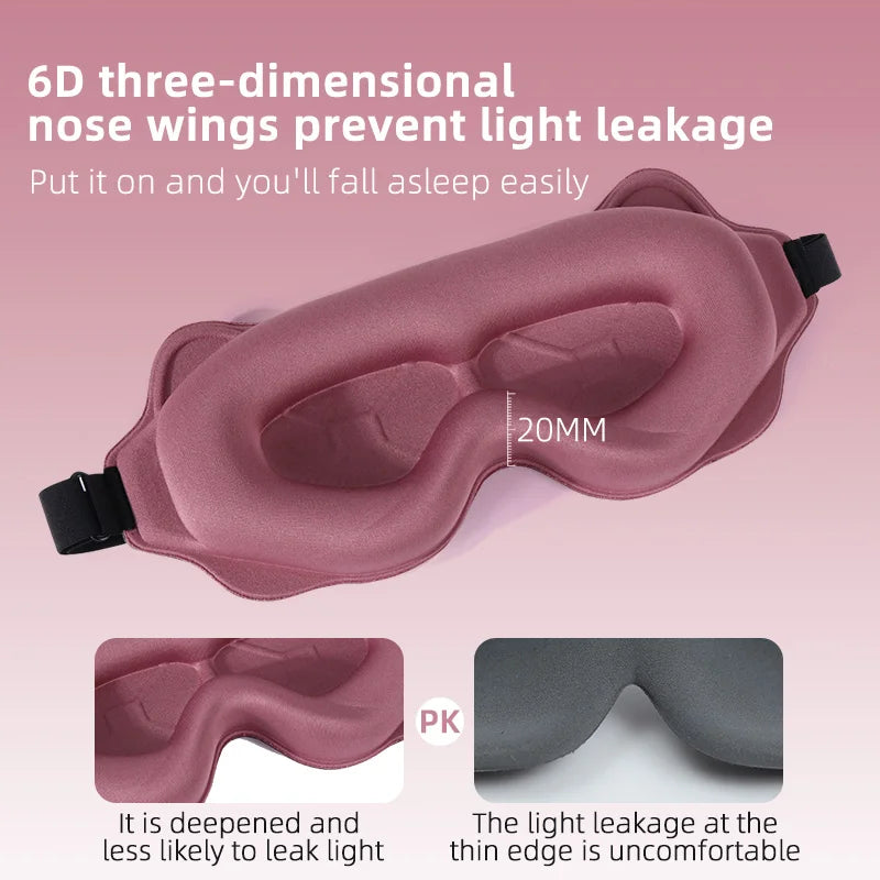 6D Sleep Mask | Memory Foam | Blackout Blindfold Eye Cover