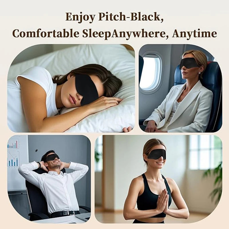 3D Weighted Memory Foam Sleep Mask with Silky Finish