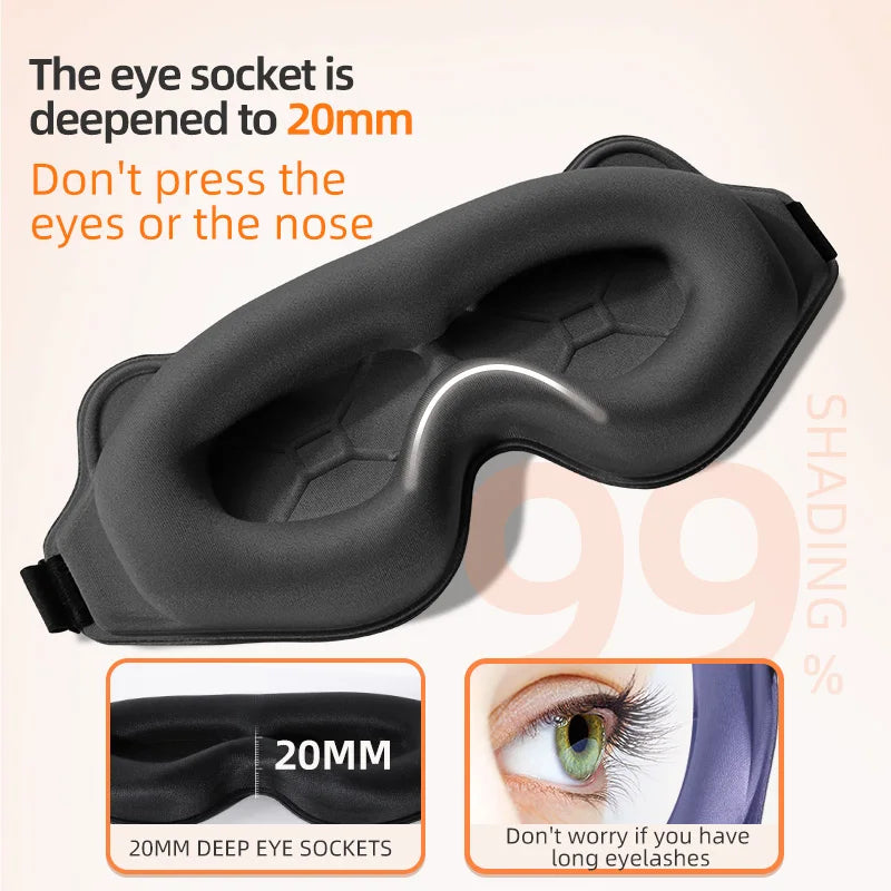 3D Adjustable Light-Blocking Sleep Mask