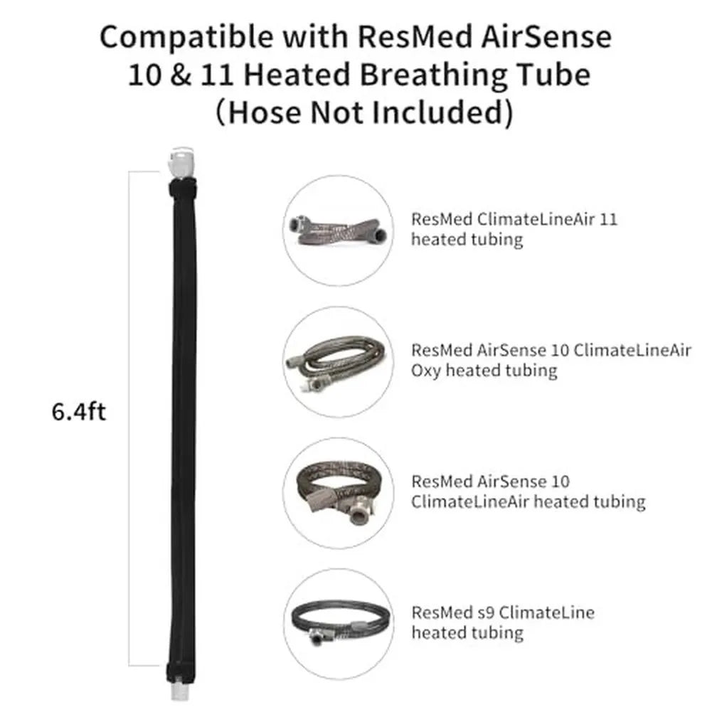 CPAP= Hose Cover Sleeve For ResMed AirSense 10 & 11, Noise Reduction & Condensation Control, Tube Protector For Quiet Sleep