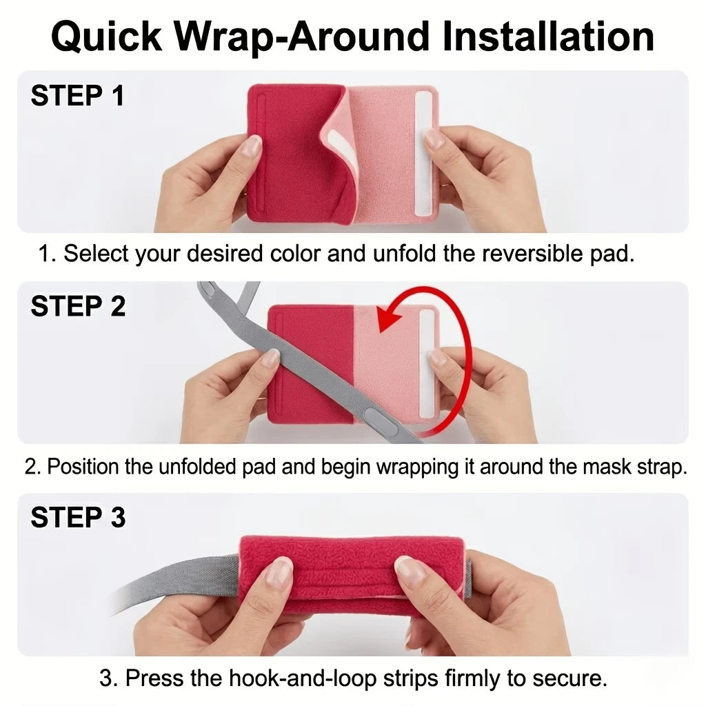 Pap Mask Cover 6-Piece Set with Mask Pads Cpap Comfort Pads Cpap Mask Cover Compatible with Full Face Masks to Reduce Headband Pressure and Cheek Pressure Marks, Extend Usage Time