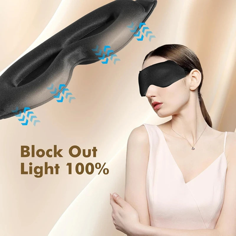 3D Contoured Sleep Eye Mask Weighted Side Sleepers Soft Comfortable Travel Nap Sleep Light Blocking No Eye Pressure Men Women