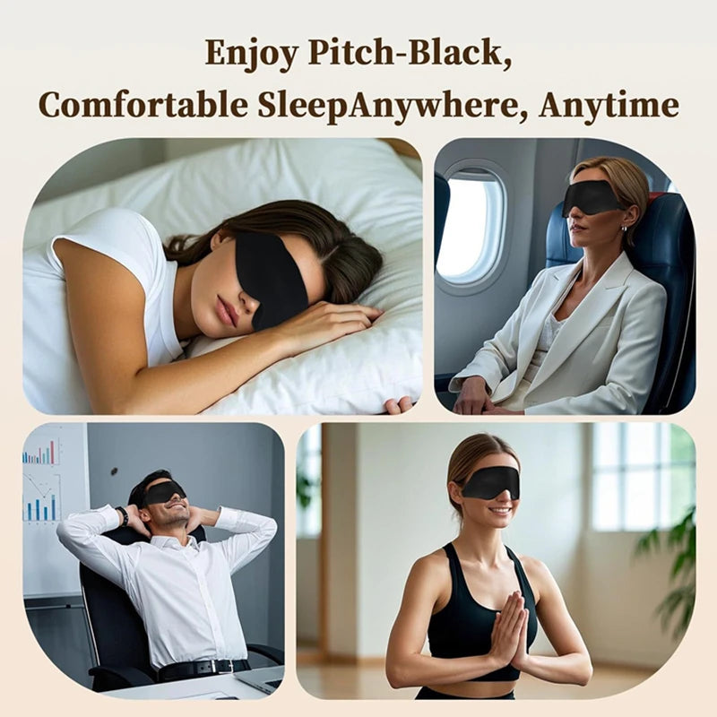 3D Contoured Sleep Eye Mask Weighted Side Sleepers Soft Comfortable Travel Nap Sleep Light Blocking No Eye Pressure Men Women