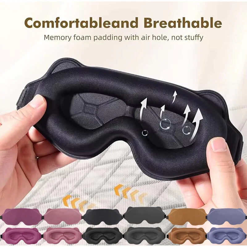 3D Sleep Mask | 100% Blackout | Weighted Memory Foam | Eyelash Friendly