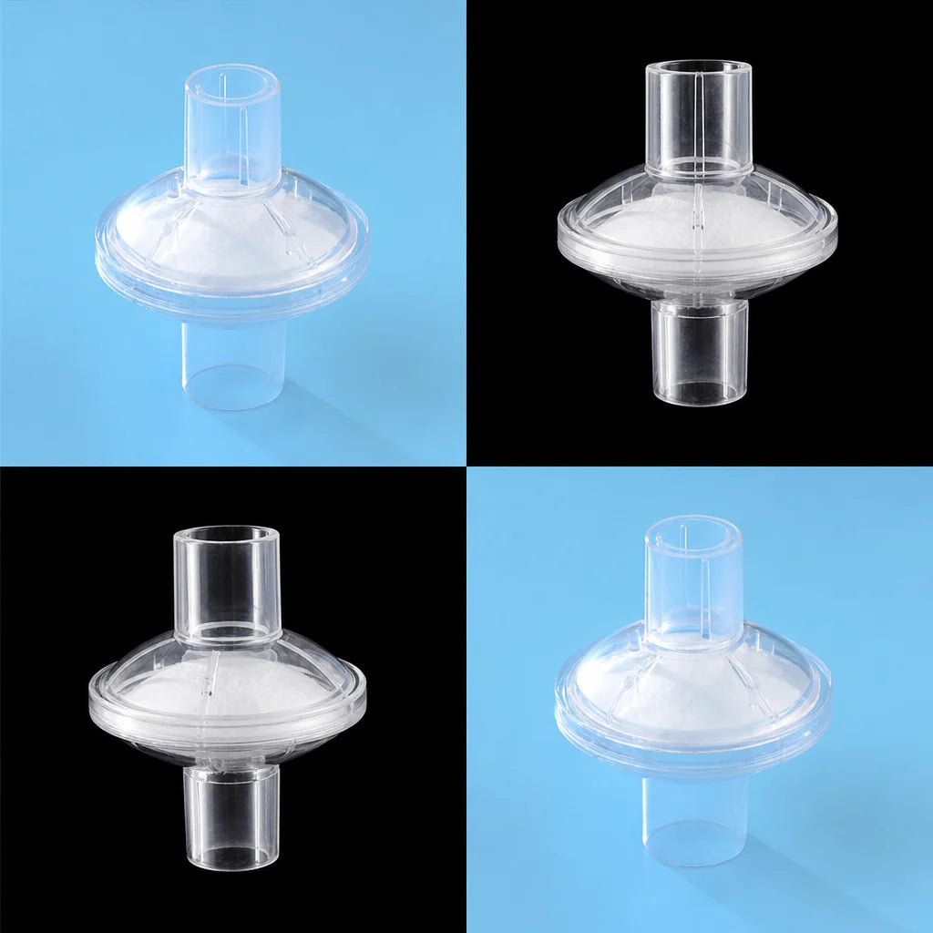 CPAP Breathing Filter Bacterial Viral Protection 22mm 25mm Universal Connector for Ventilator Anesthesia/Expectoration Machine