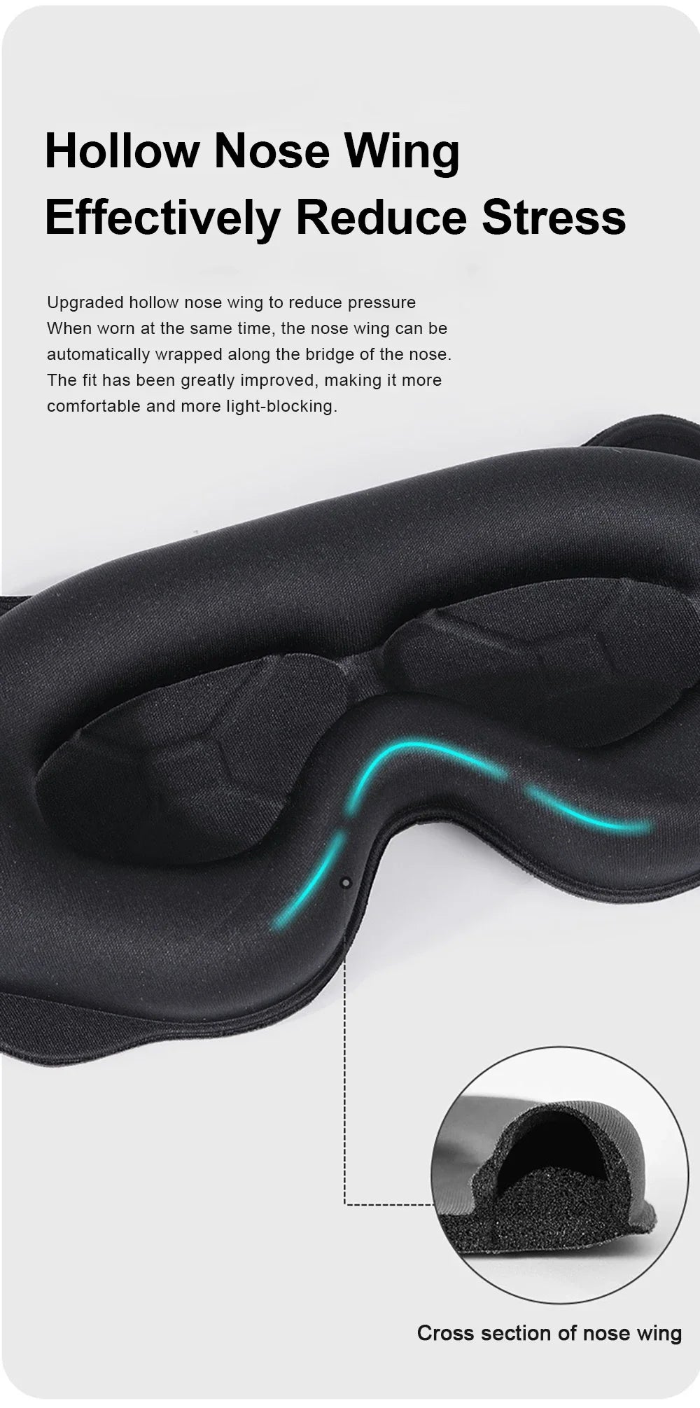 3D Soft Padded Contour Sleep Mask