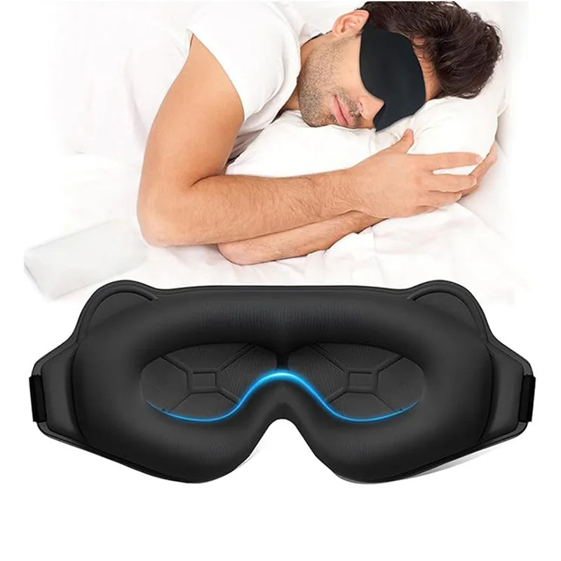 3D Contoured Sleep Eye Mask Weighted for Side Sleepers Soft Comfortable 100% Blockout No Eye Pressure Men Women