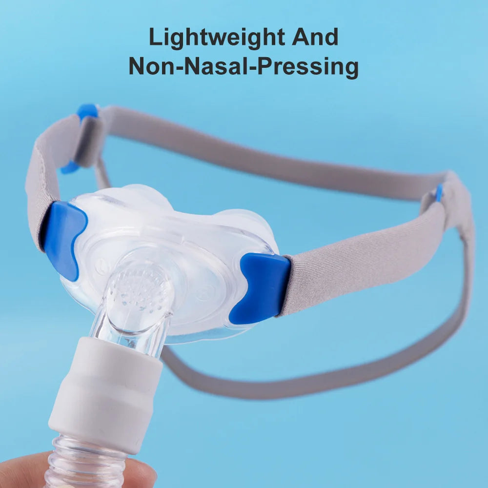Nasal Pillow CPAP Mask Includes Frame,Headgear & Nasal Pillow Cushions (Small, Medium, Large) Lightweight For Cpap&Bipap Machine