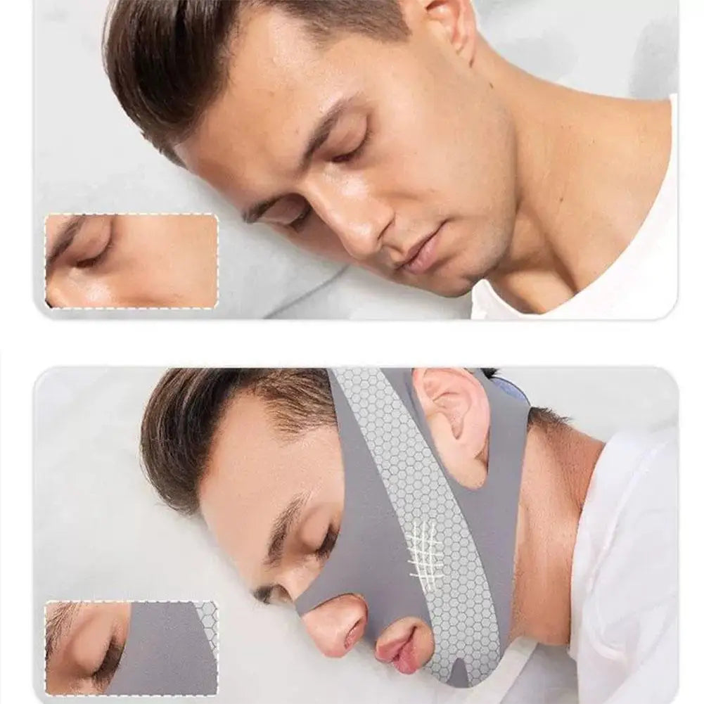 Sleep Eye Mask with Adjustable Chin Support Strap