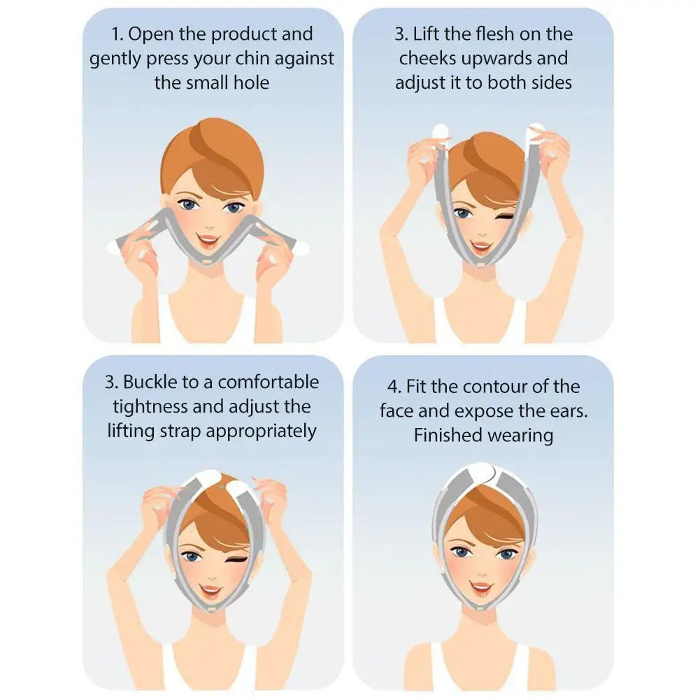 Sleep Eye Mask with Adjustable Chin Support Strap