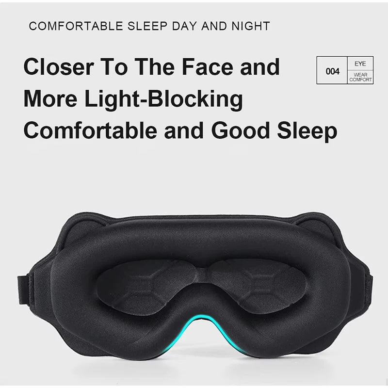 3D Sleep Mask | 100% Blackout | Weighted Memory Foam | Eyelash Friendly