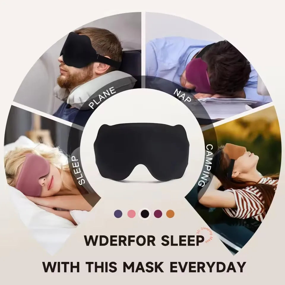 6D Sleep Mask | Blackout | Soft Breathable Eye Mask for Travel