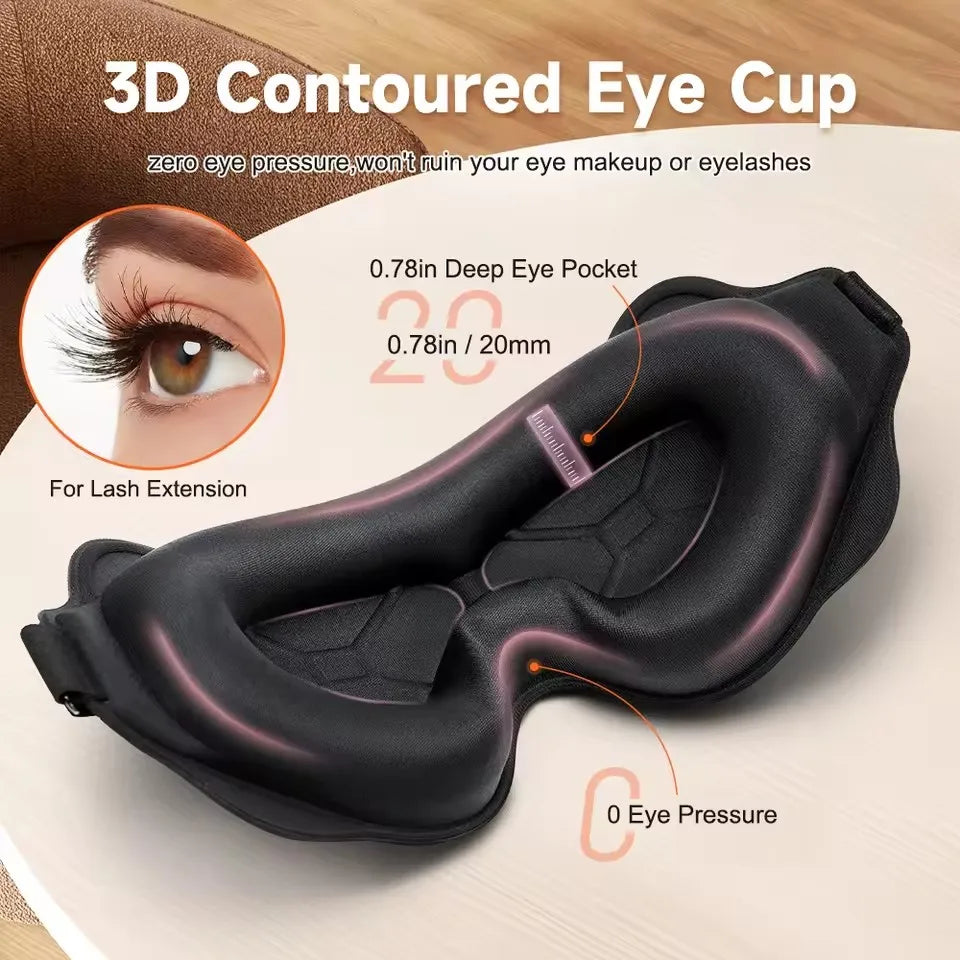 6D Sleep Mask | Blackout | Soft Breathable Eye Mask for Travel