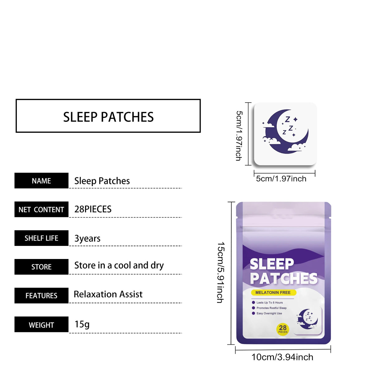 Overnight Rest Support Patches