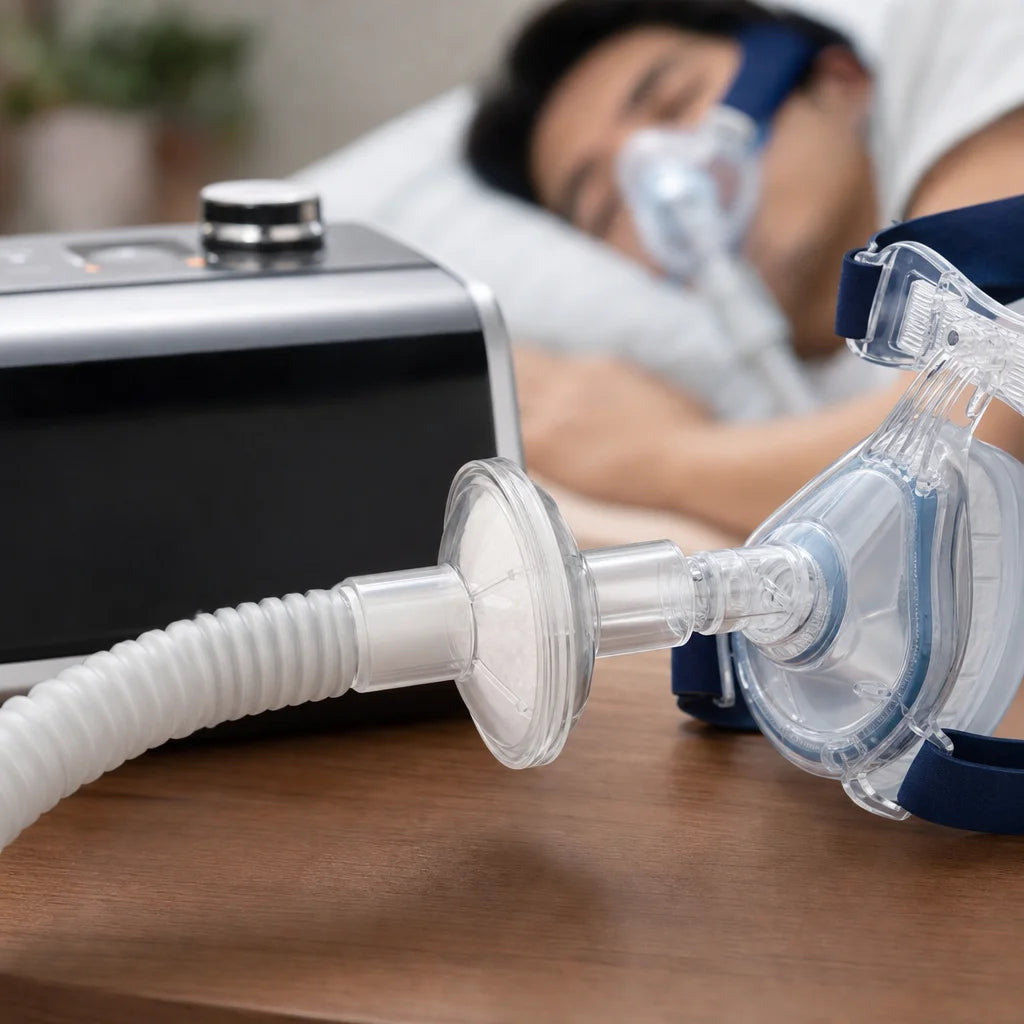 CPAP Breathing Filter Bacterial Viral Protection 22mm 25mm Universal Connector for Ventilator Anesthesia/Expectoration Machine