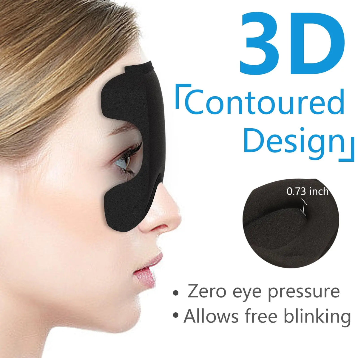 3D Sleep Mask | 100% Blackout | Memory Foam