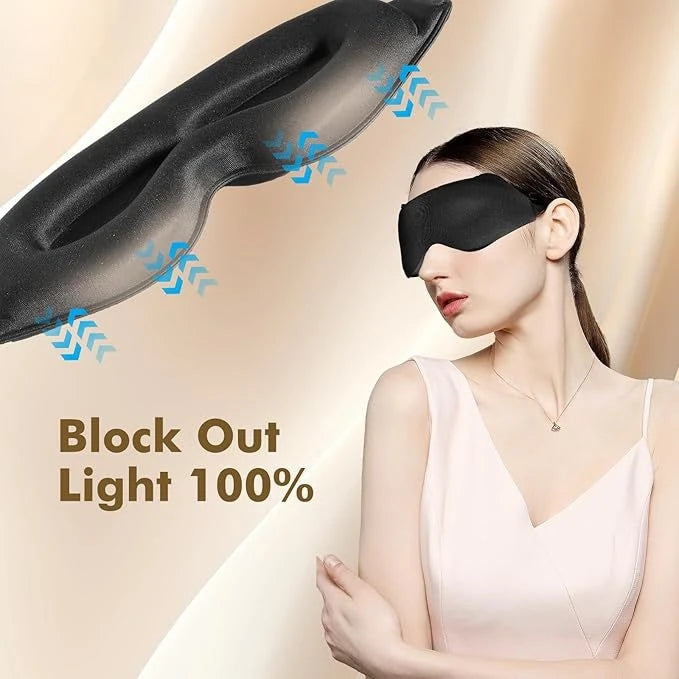 6D Blackout Sleep Mask | Soft Sleeping Aid | Travel Eye Mask
