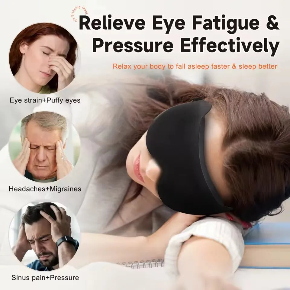 6D Sleep Mask | Blackout | Soft Breathable Eye Mask for Travel